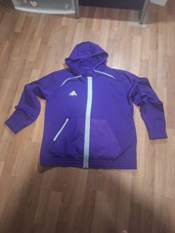 PURPLE ADIDAS ZIP UP 2XL