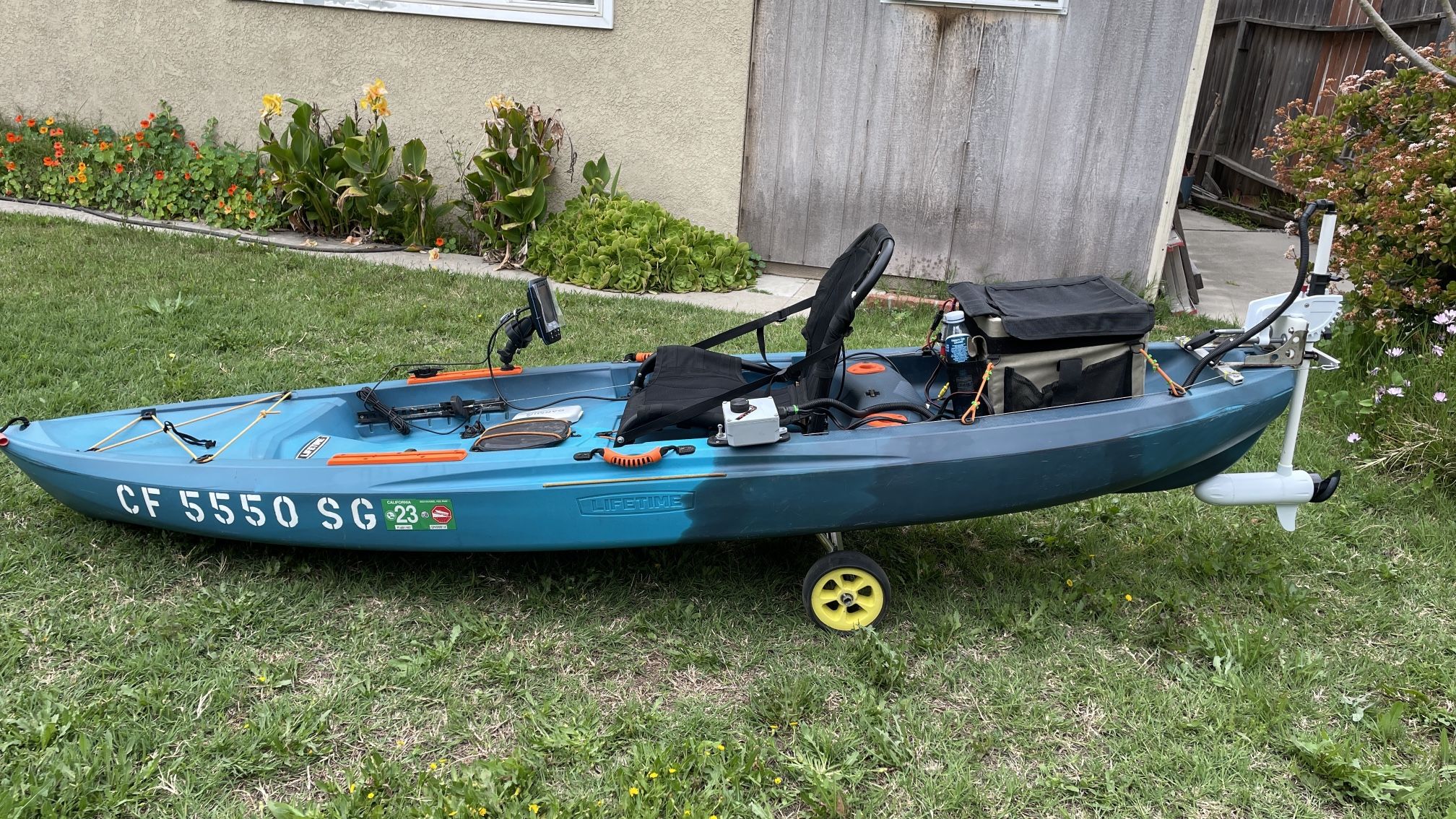 Lifetime Tamarack Pro Fishing Kayak With Electric Motor