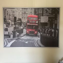 Large London Bus Picture 55” By 39” Inches