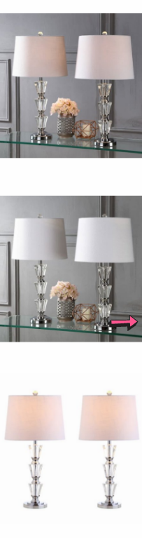 NEW SET 2 Crystal LED Table Lamp Pair Bulb Elegant Base Drum Shade Living Room End Desk Glass Vintage Light Indoor Electrical Illumination *↓READ↓*