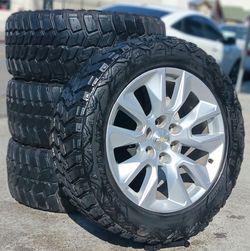 20" Chevy Silverado GMC Sierra Factory Stock OEM Wheels & Tires Tahoe Suburban Escalade Yukon Ram Tundra Titan Rims Rines Llantas.. Setof4