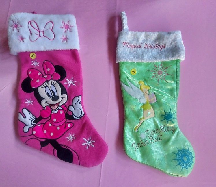Minnie Mouse & Tinkerbell Stockings