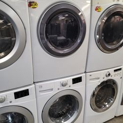 Kenmore Front Loading Washer And Stackable Gas Dryer Set 