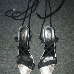 Snake Skin Print Heels