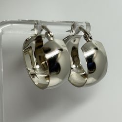 925 Sterling Silver plated 20mm Hoops Earrings- For sale!