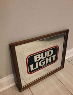 Bud Light vintage mirror sign