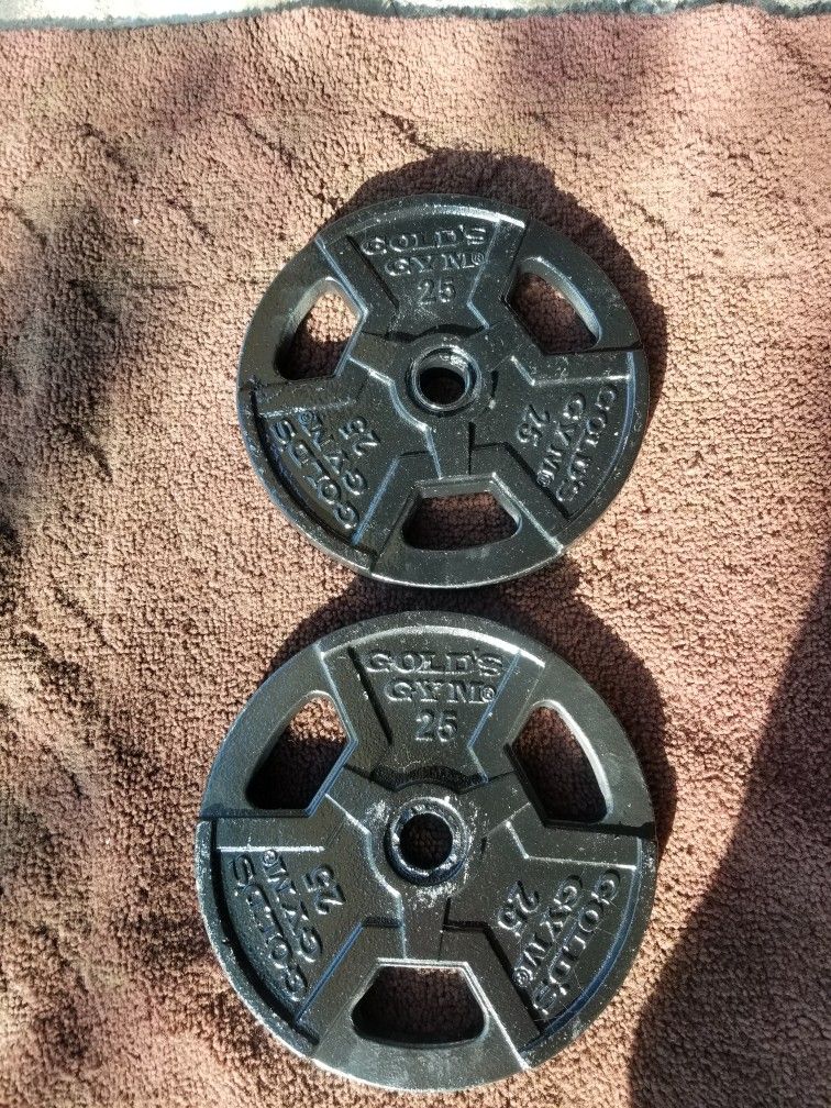 WEIDER.  1"HOLE  25s  TOTAL 50LBs