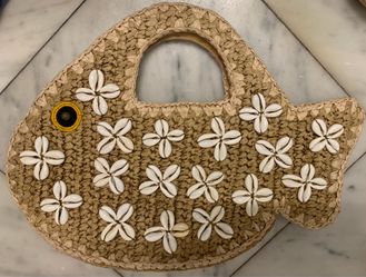 Simon Miller Pukka Fish Raffia HandBag:  New