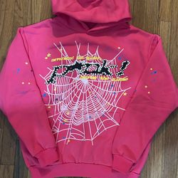 P*nk spider hoodie