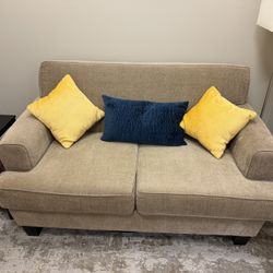 Beige Loveseat