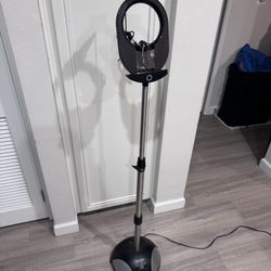 Memorex Height-Adjustable Karaoke Microphone Stand w/ Built-In Speaker & Wired Mic