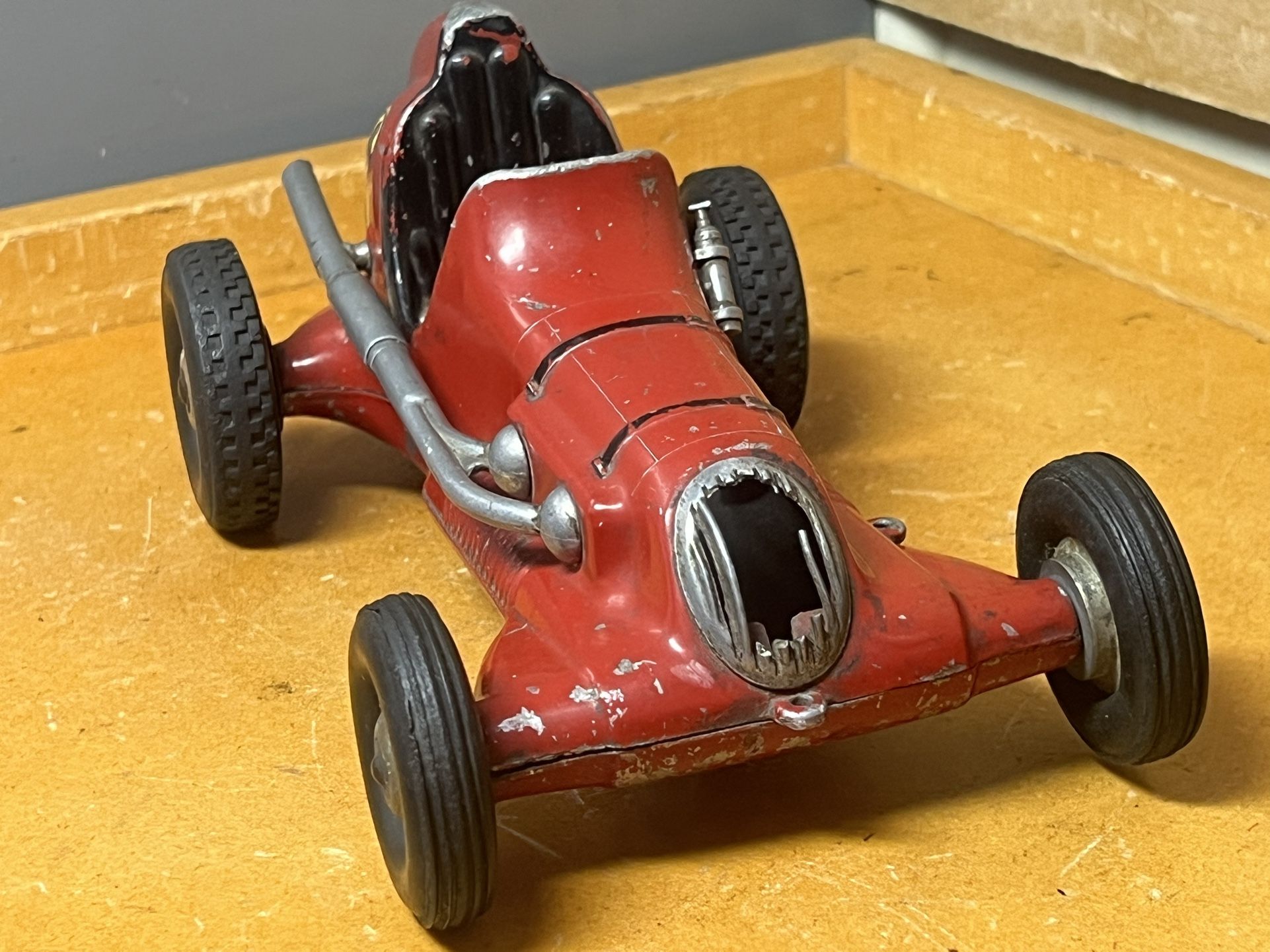 Vintage Roy Cox Thimble Drome Champion Tether Race Car No Engine Blue #16