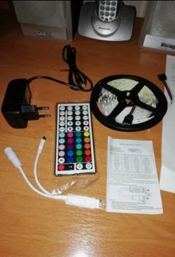 *Firm Price* 16.4 feet RGB LED Strip Light 5050 SMD Diode RGB Tape Waterproof Flexible LED Ribbon 30D/M With Remote Controller + DC12V Power Adapter