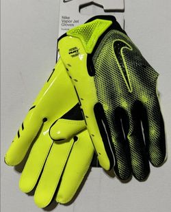 Brand New Nike Vapor Jet 7.0 Energy Neon Volt Black Football Gloves MEN Sizes Medium, Large, XL