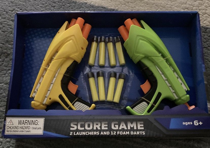 Nerf-Style Dart Blaster Set – 2 Guns + 12 Darts (New)
