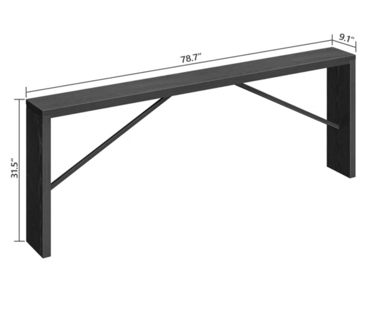 Console Table Long Sofa Table Behind Couch