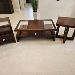 Coffee Table and 2 End Tables