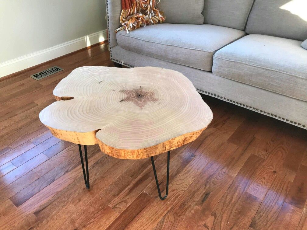 Iive edge round coffee table