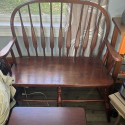 Cherry Wood Entrance Way Bench