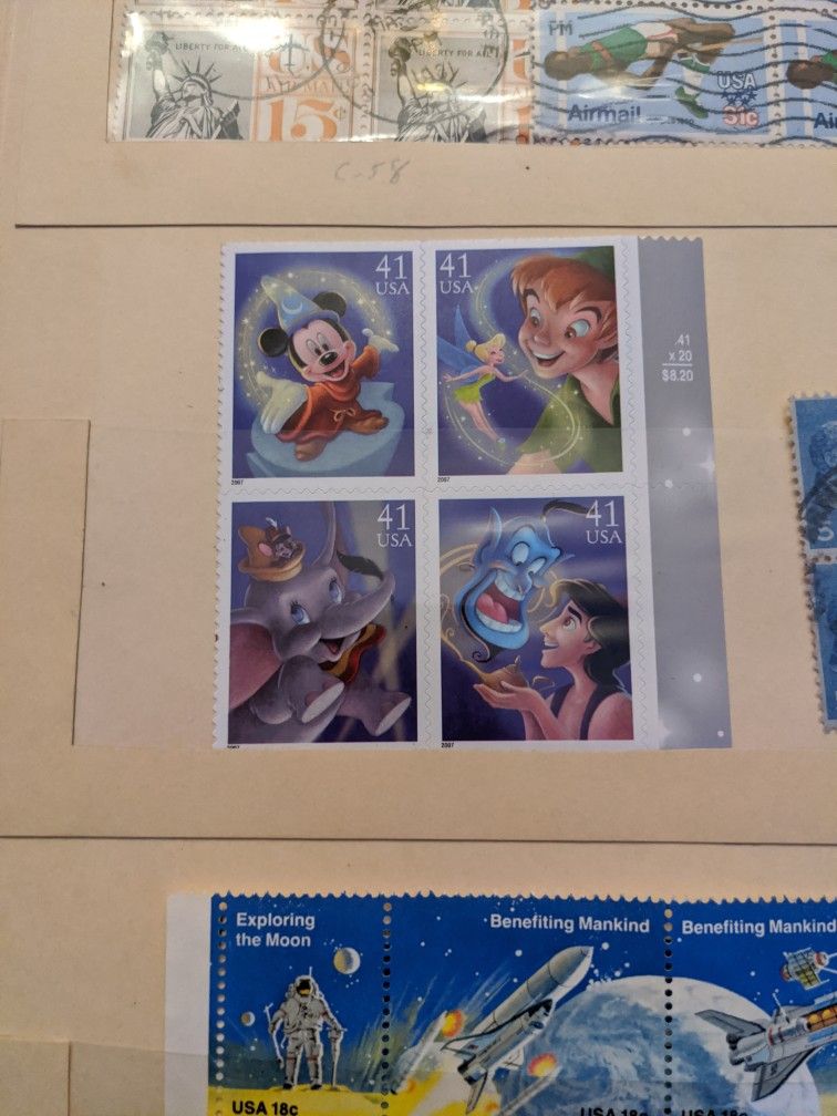 Disney Block Plate Stamps