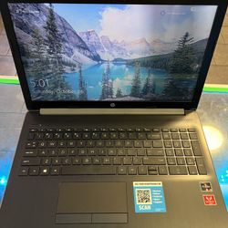 HP 15.6” Laptop Ryzen 3 @2.20Ghz 8gb Ram 256gb SSD Windows 10 Pro Charger 