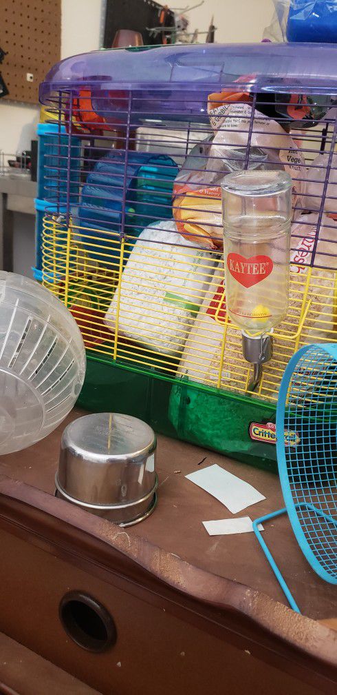 Hamster Cage And Extras