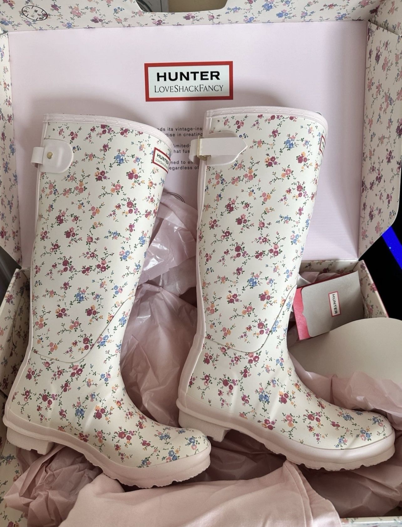 Love Shack Fancy x Hunter Rain Boots size 7