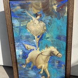 Original art Work Girl On A Horse 