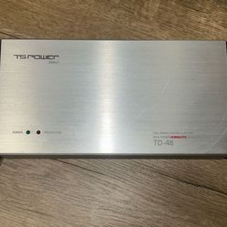 TS Power TD-48, which is a 4-channel compact amplifier designed for cars, motorcycles, or UTVs.  2000 Watts Works Fine Zero Problems 
