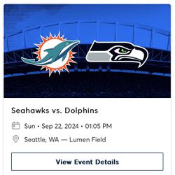 Seattle Seahawks vs Miami Dolphins (9/22/24)-Price Per Ticket