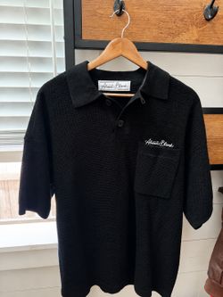 About Blank knitted polo