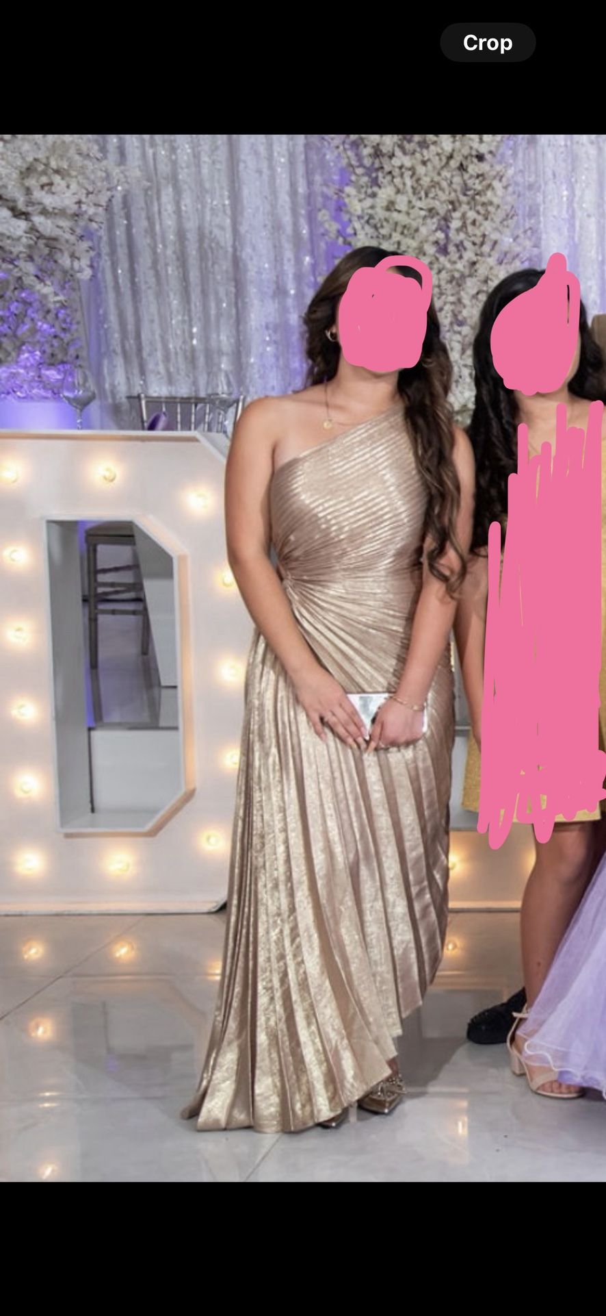 Fashion Nova Gold Dress -S