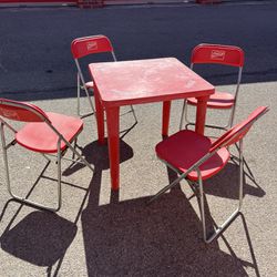 Vintage Coca-Cola Table And Chairs