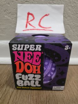Schylling Needoh PURPLE Super Fuzz Ball XL 4.5" - Sensory Squeeze Toy