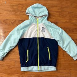 EUC Justice girls convertible hooded full zip jacket size XL 14/16