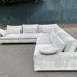 Super Comfy Performance Velvet Sectional 
