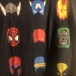 Vintage Early 2000s Marvel SUPER HEROES HEAD GEAR MEN'S BLACK T-SHIRT Size XL