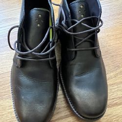 New Cole Haan Zerogrand Chukka Boot Metallic Leather Men Size 7.5