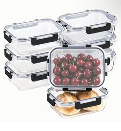 8 Pack 35 Oz Glass Meal Prep Containers