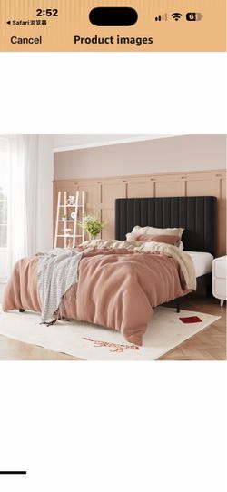 New in box Allewie Twin Bed Frame, Velvet Upholstered Platform Bed with Adjustable Vertical Channel Tufted Headboard, Mattress Foundation with Strong 