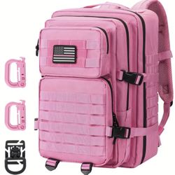 Pink Tactical Outdoor Backpack Hiking Camping 
