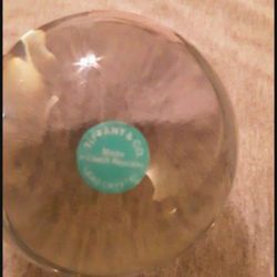 Tennis Ball Tiffany Crystal  Paperweight 