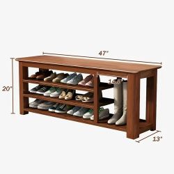 47in Shoe Organizer Bench