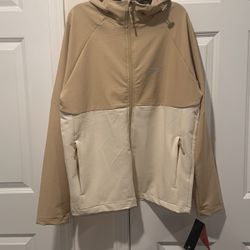 Reebok Men’s Hooded Jacket Medium Beige