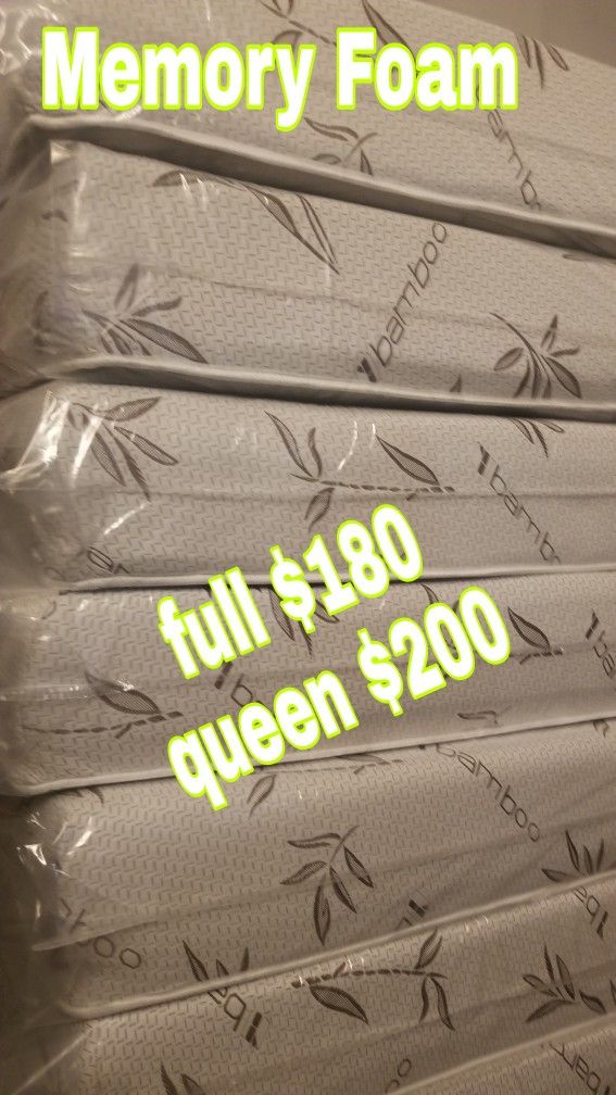 New Bamboo Memory Foam Mattress Sets