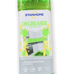 STANHOME DEGREASER WITH GREEN APPLE SCENT 1LT. STANHOME limpiador concentrado quita grasa.
