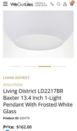 BAXTER 13.4 inch hanging light lamp