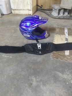 Helmet and riding back belt