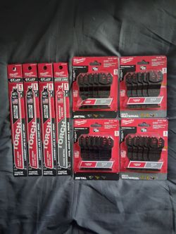 Milwaukee blades-$40
