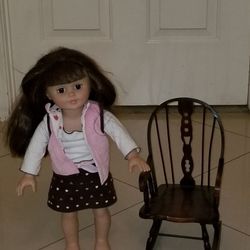 18" Doll Girl Doll Madame Alexander Wood Rocking Chair / Clothes Check Other Offers